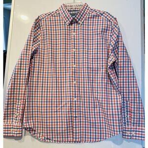 Nautica Shirt Mens Size Large Red/Blue/White Plaid Casual Button Up Long Sleeve.